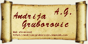 Andrija Gruborović vizit kartica